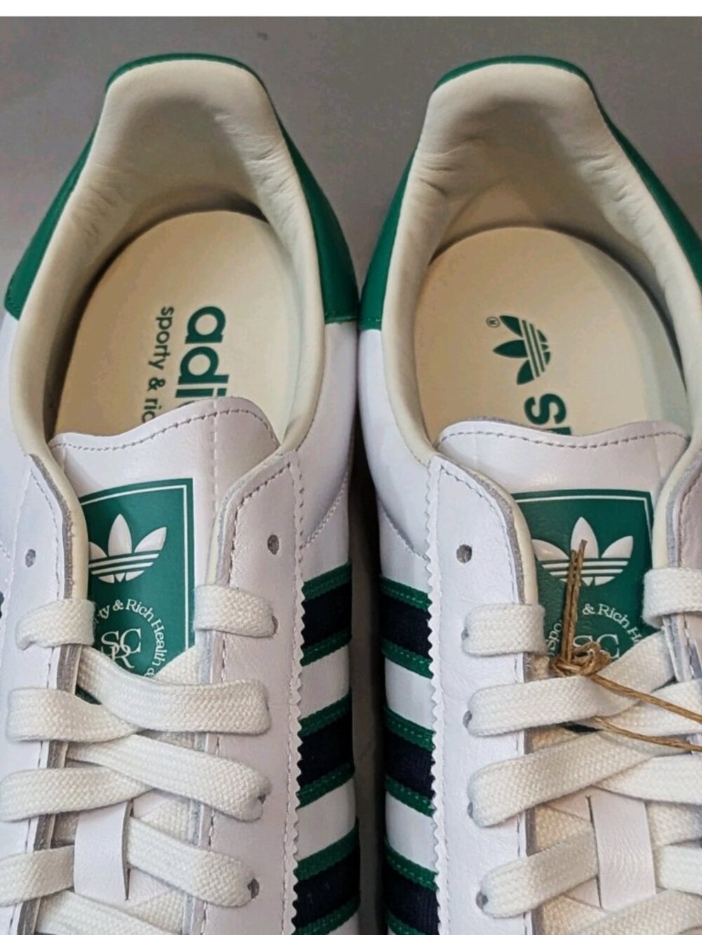 adidas Sporty & Rich AS 250 Mens 11.5 White Green JQ1353 - Picture 12 of 16